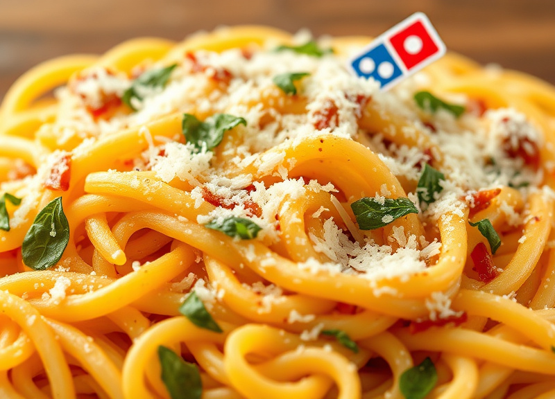 What pasta types does Domino's use in their pasta dishes?